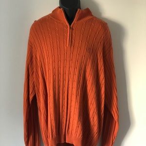 Brand new Mens IZOD Cable Knit 1/2 Zip Sweater XL